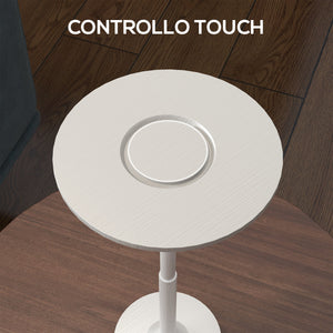 Lampada da Tavolo a LED Senza Filo Touch Ø13x28,5 cm Batteria Ricaricabile Argento