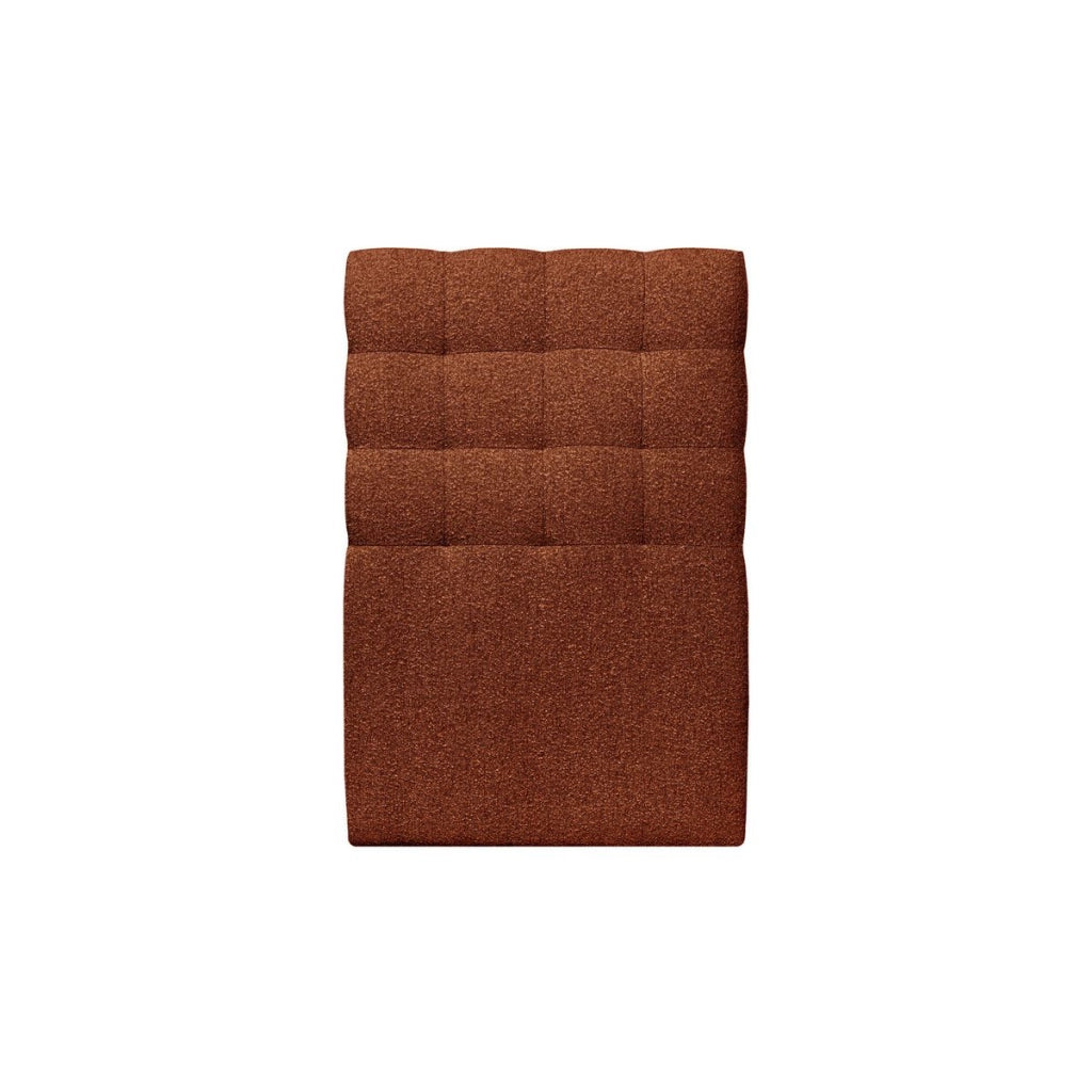 Letto 90x200 cm con testata imbottita - tessuto bouclé