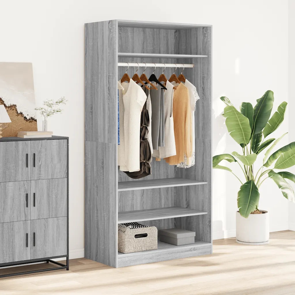 Armadio Grigio Sonoma 100x50x200 cm in Legno Multistrato CFW2366716