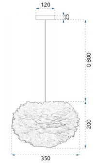 Lampada Pensile Di Piume Grigio APP334-3CP