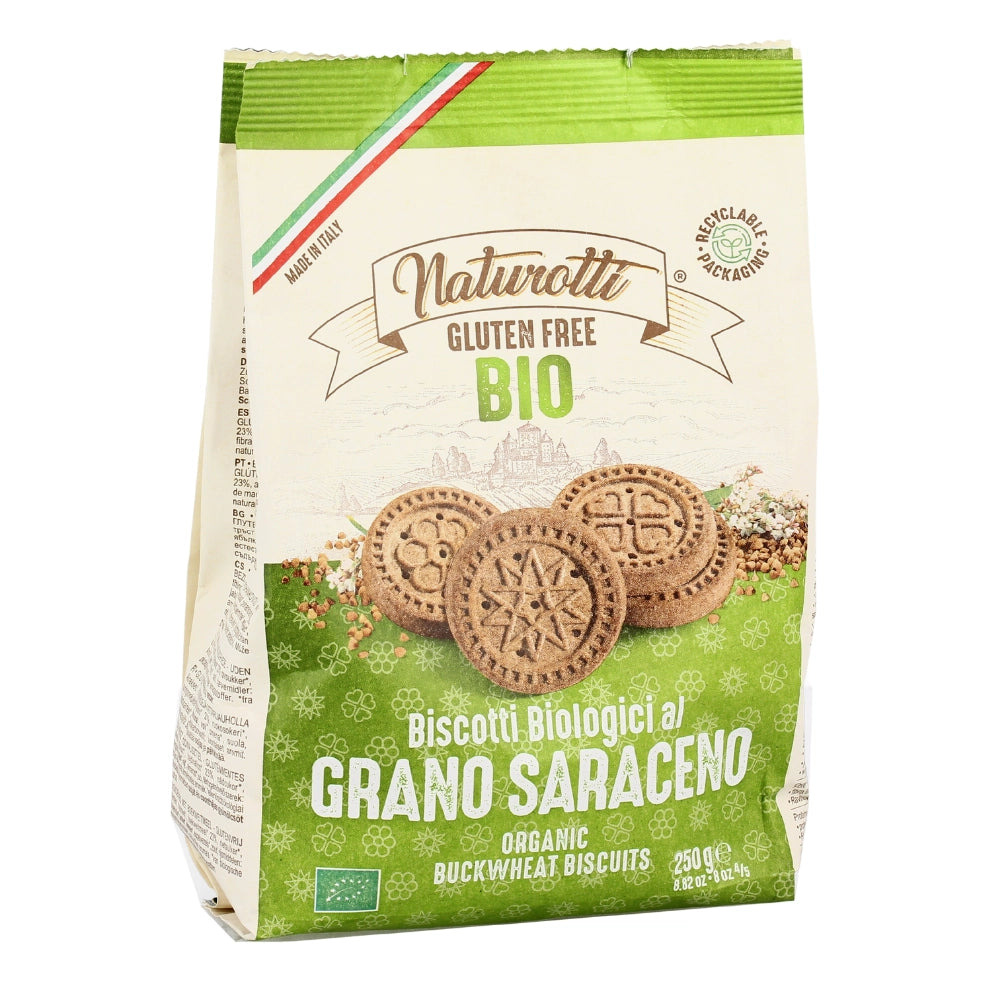Pasta natura biscotti naturotti al grano saraceno 12 confezioni da 250 grammi