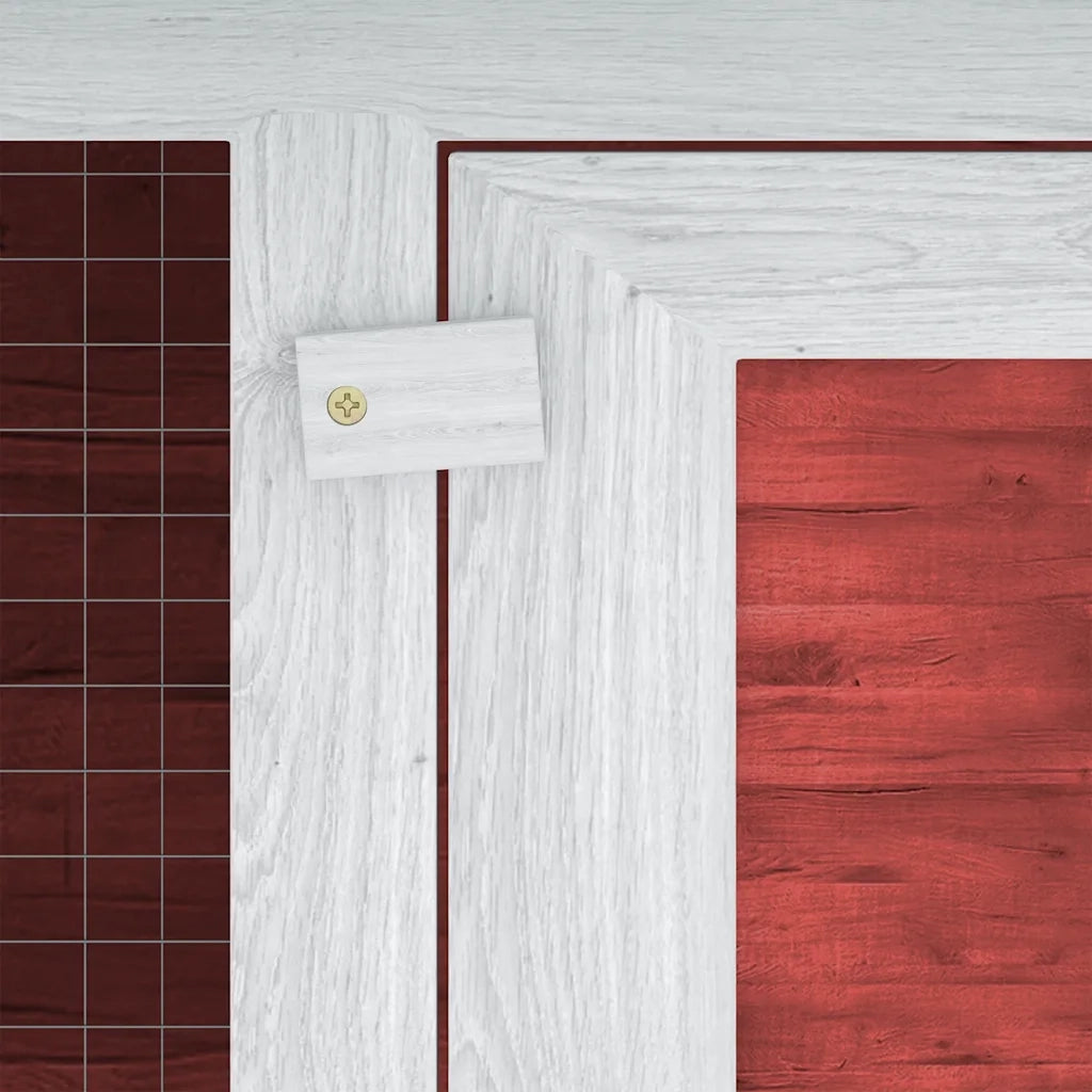 Conigliera a Due Piani Rossa in Legno CFW7051236
