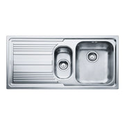 Lavello 2 vasche Franke LLL651 Dekor 100x50 inox gocciolatoio sinistro
