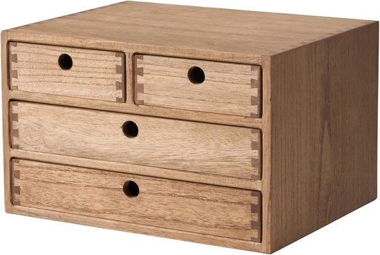 Organizzatore per Ufficio in Legno con Cassetto per Archiviazione Casa e Ufficio