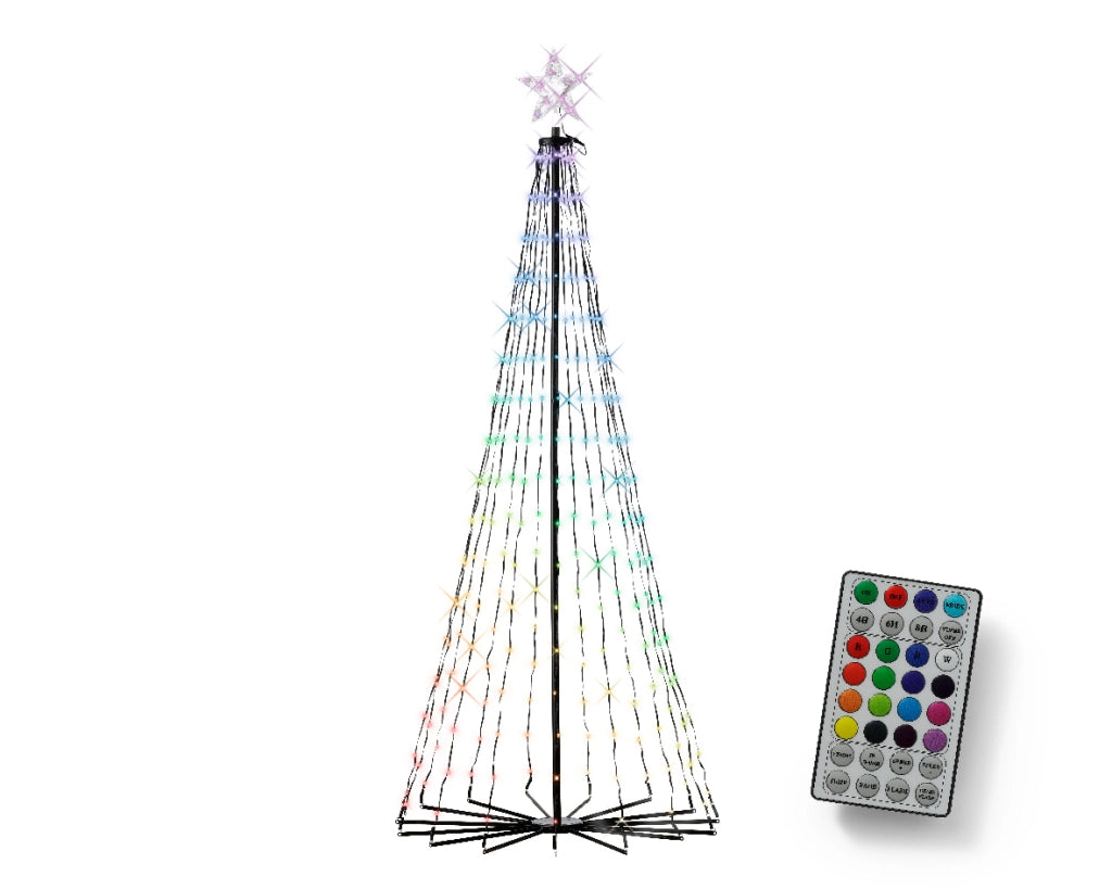 Alberi da esterno con luci danzanti 3D H 180 80 cm