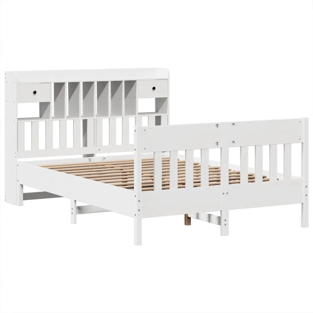 Giroletto senza Materasso Bianco 140x200 cm Legno Massello Pino 3323261