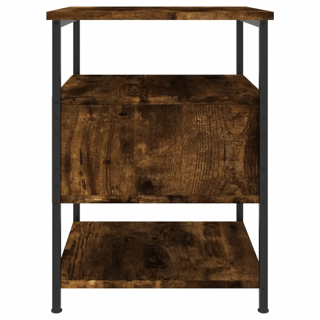 Comodino Rovere Fumo 40x42x56 cm Legno Multistrato 826027