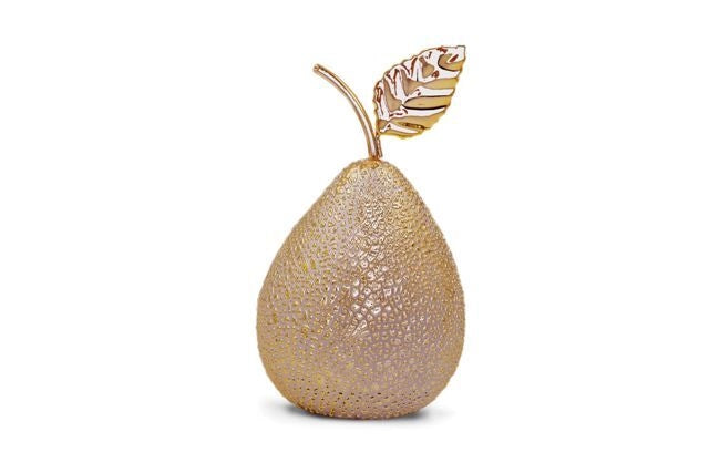 Decorazione Arredo Casa Oggettistica Pera Oro Grande 20 cm