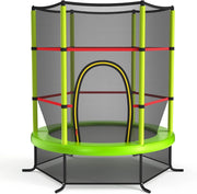 Trampolino per Bambini 3-6 Anni, Tappeto Elastico Bambini con Rete di Sicurezza e Chiusura a Cerniera, Saltarello da Esterno in Acciaio Zincato, Portato 135 kg, 165x165x161 cm