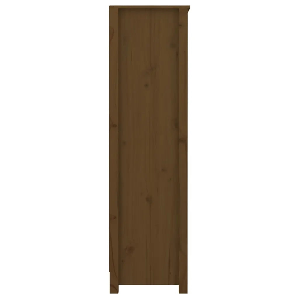 Libreria Marrone ambra 80x35x126 cm in Legno Massello di Pino