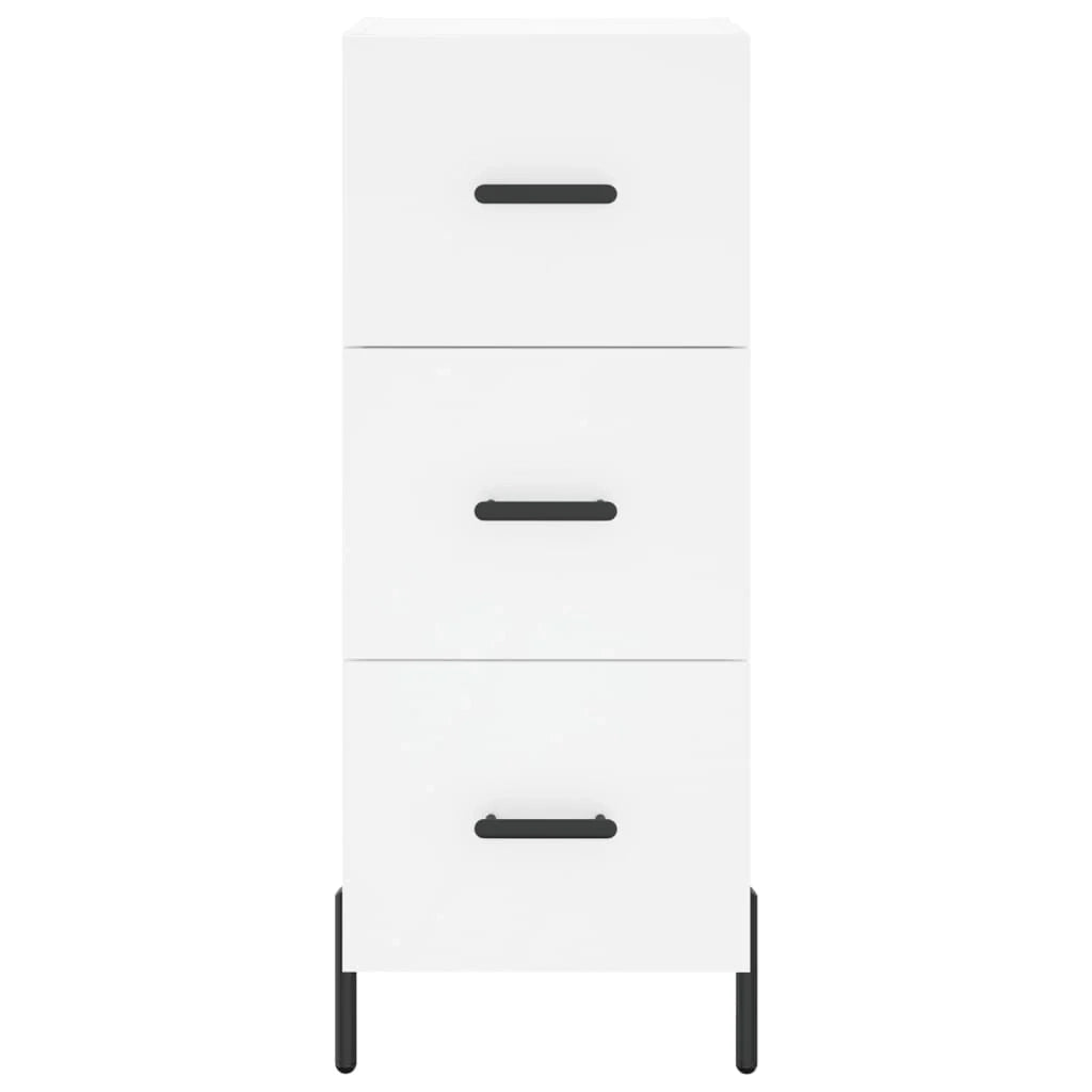 Buffet credenza cassettiera mobiletto mobile contenitore organizer cucina soggiorno salotto alto 34,5 x 34 x 180 cm legno ingegnerizzato bianco 02_0032287