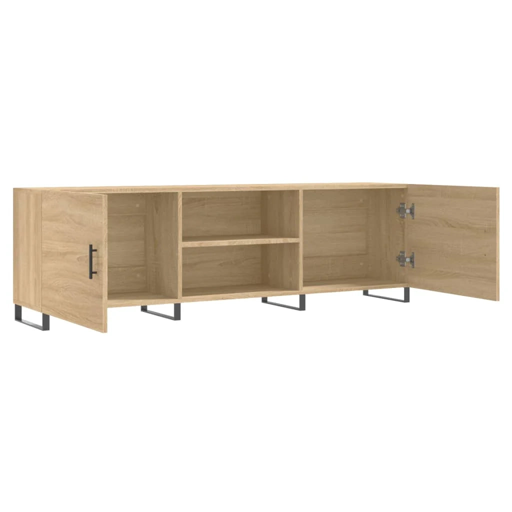 Mobile TV multimediale scaffale TV mobile TV sala da pranzo soggiorno camera da letto rovere Sonoma 150 x 30 x 50 cm legno ingegnerizzato marrone 02_0027484