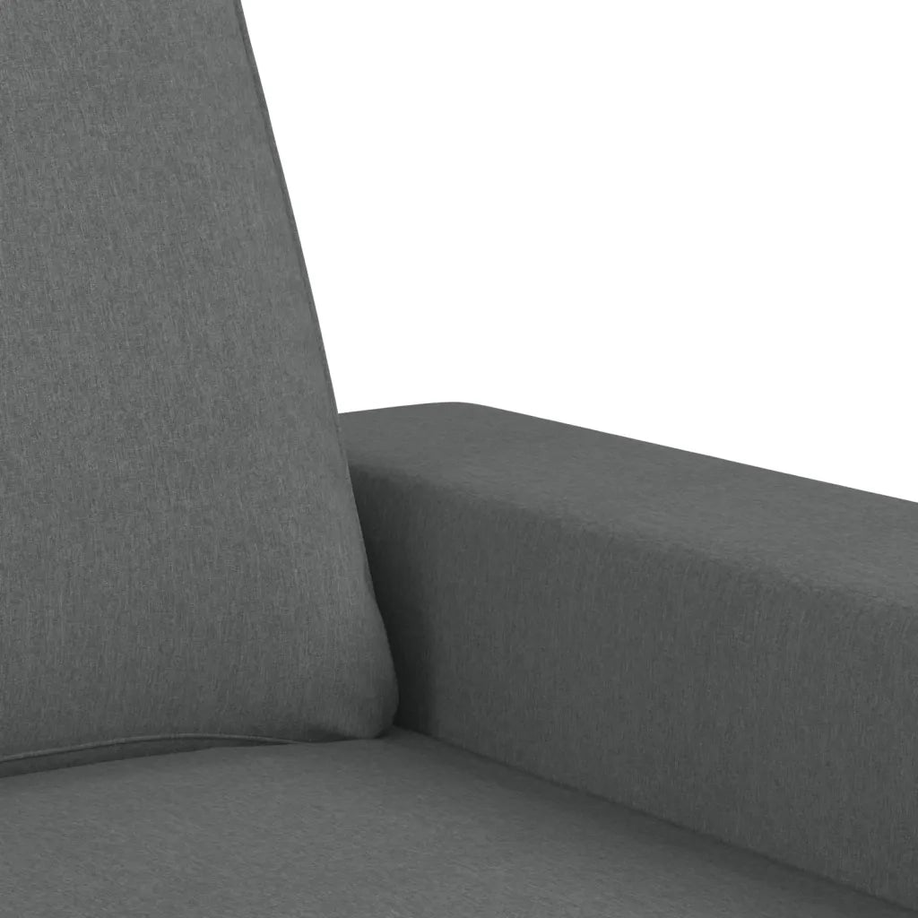 Divano Sedia-Poltrona con Poggiapiedi Grigio Scuro 60 cm in Tessuto 728154