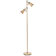 Lampada da terra Beige Metallo Paralumi regolabili Interruttore On-Off Camera da letto Soggiorno Casa Ufficio Illuminazione Design Industriale