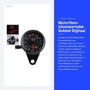 Contachilometri Universale - Scheda di Velocità - Display Digitale a Doppia Faccia - Carcassa Robusta - 12V - Diametro 6,5 cm
