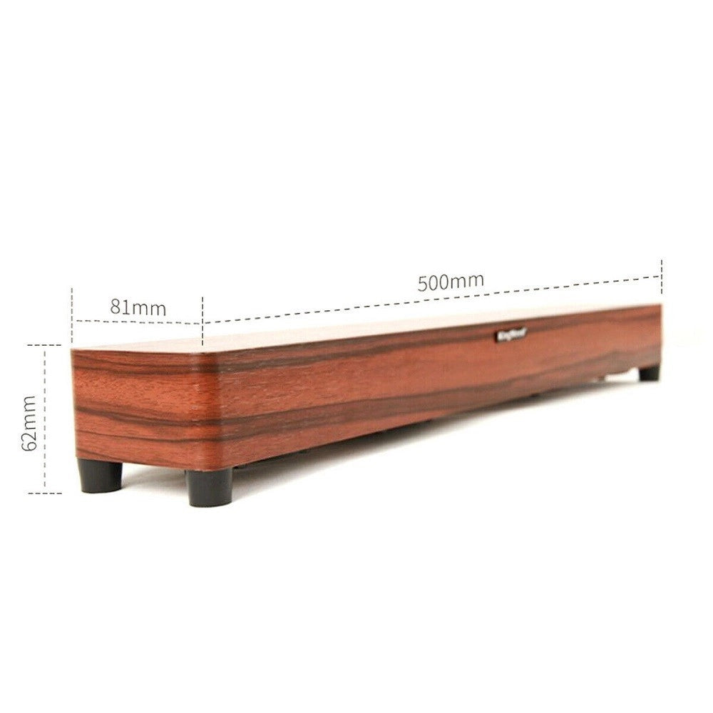 Trade Shop - Speaker Cassa Soundbar Legno Aux Bluetooth 4.2 Wireless Smartphone Tv Tablet Pc -