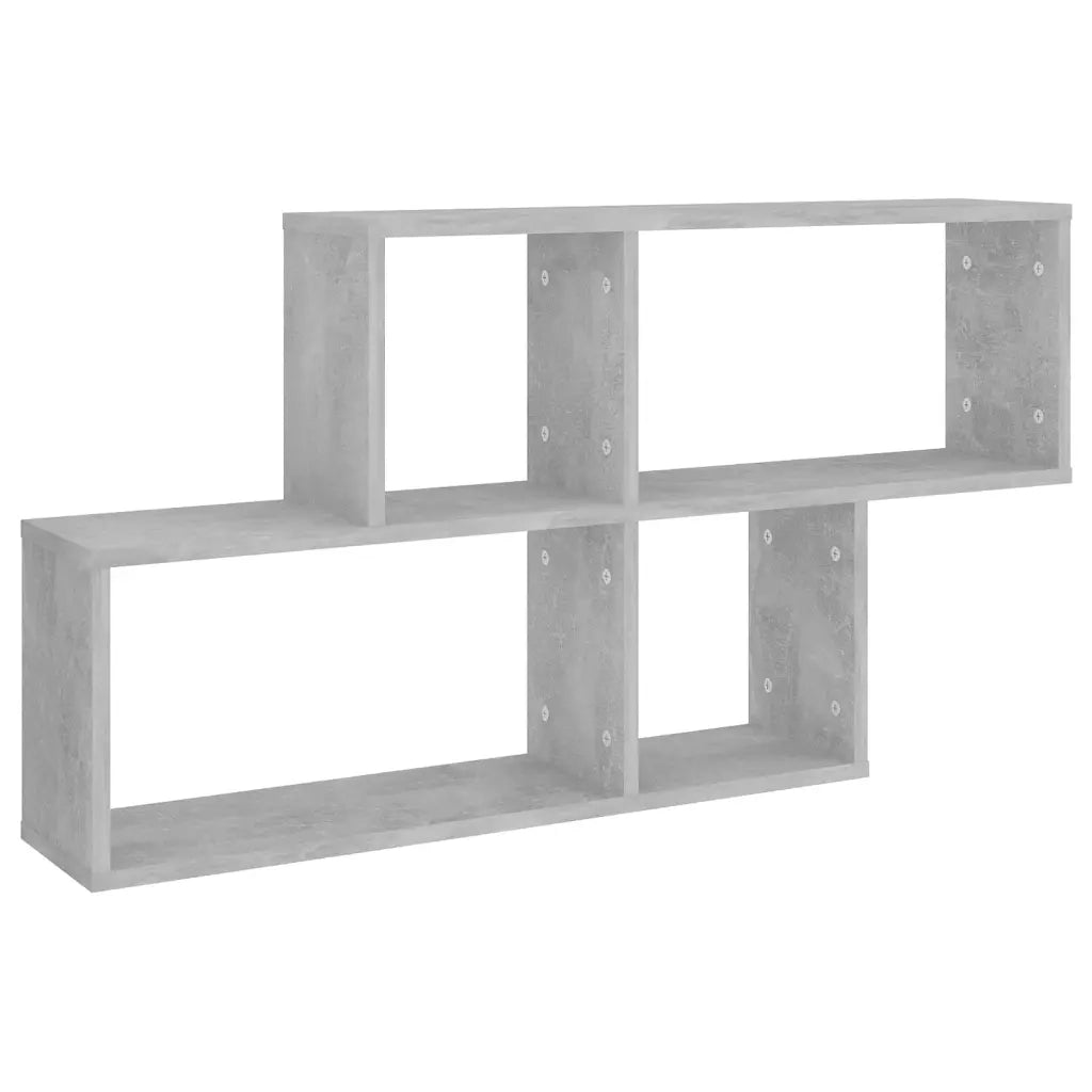 Scaffale a Parete Grigio Cemento 100x18x53 cm Legno Multistrato 807164