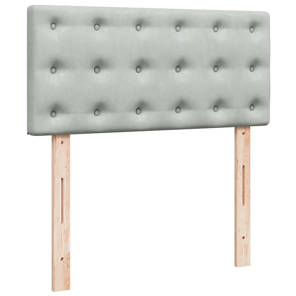Struttura Letto Pouf con Materasso 90x200 cm in Velluto 3311891