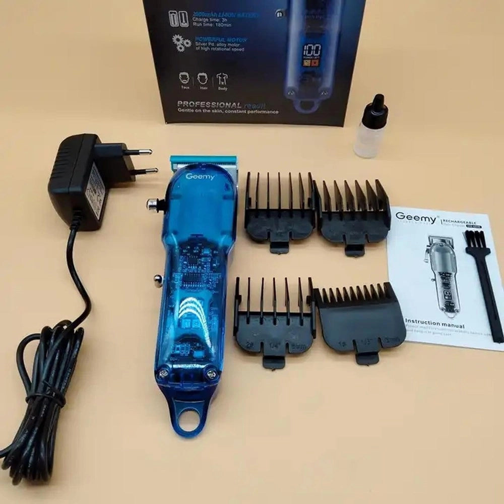 Trade Shop - Tagliacapelli Professionale Senza Fili Display Led Capelli Barba A Batteria Gm-6696 -