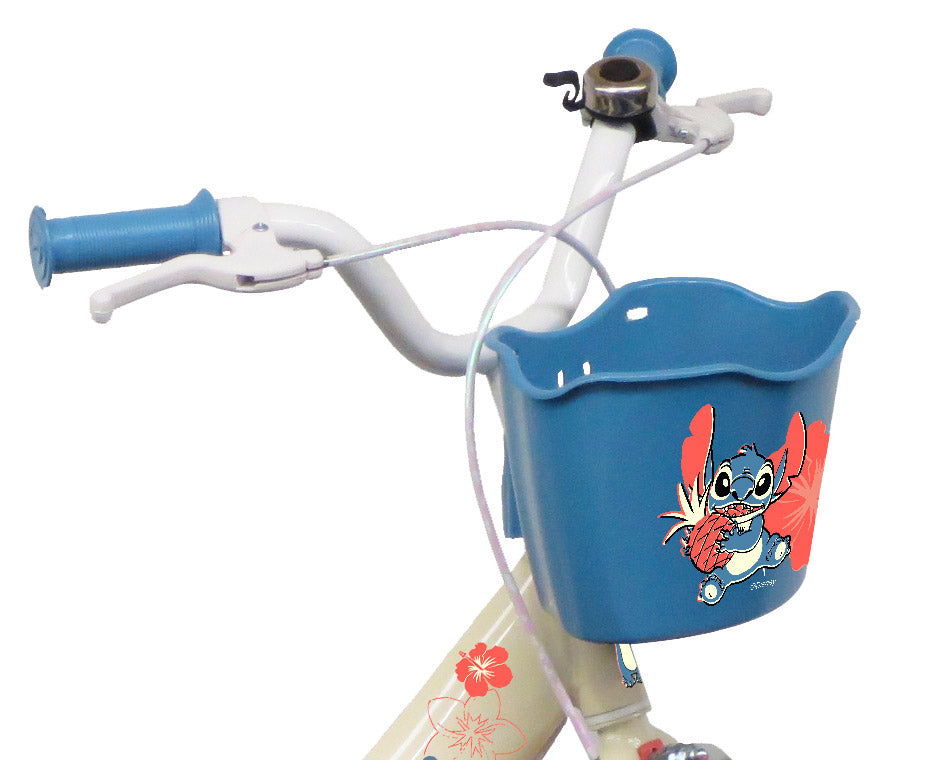 Bicicletta per Bambina 16" 2 Freni con Licenza Disney Stitch Bianca