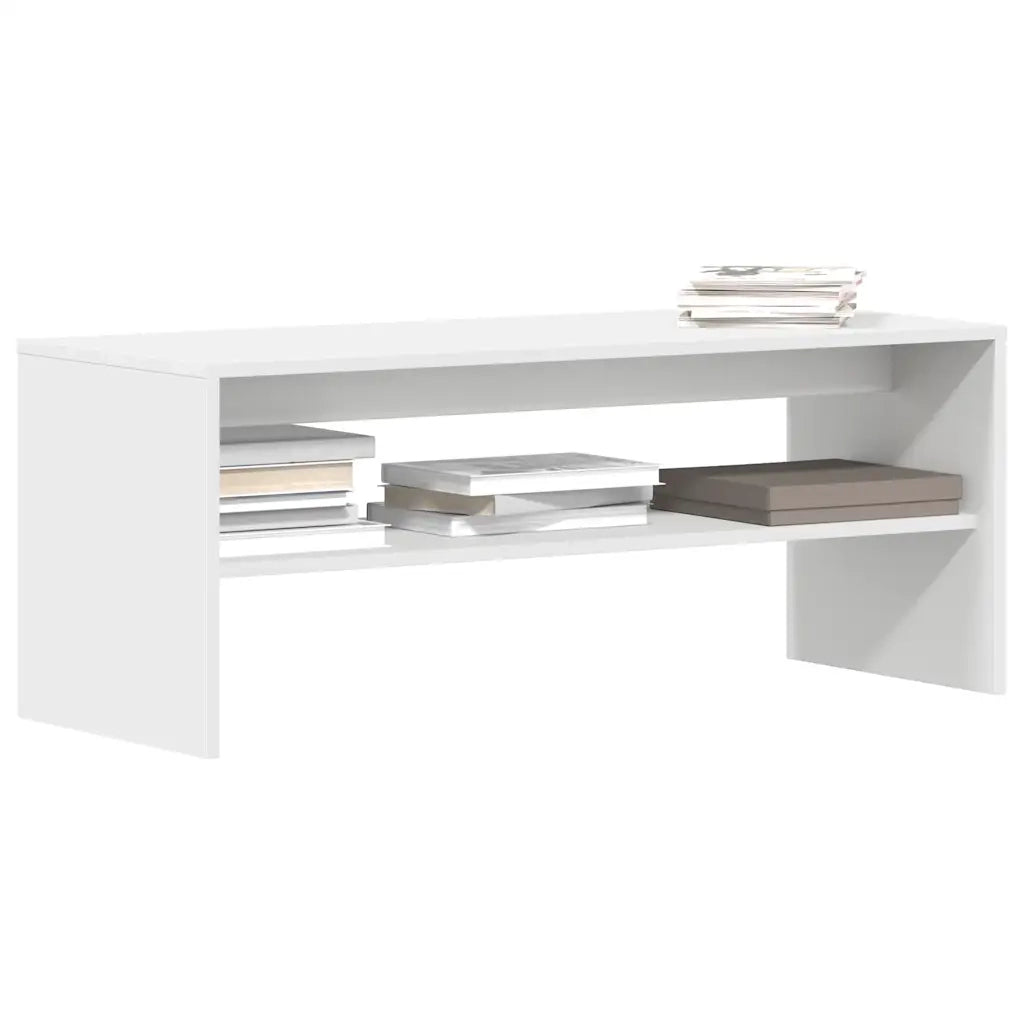 Mobile Porta TV Bianco 100x40x40 cm in Legno Multistrato 859118