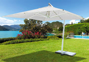 Ombrellone da Giardino Decentrato in Alluminio 3,5x3,5m Vorghini Bianco