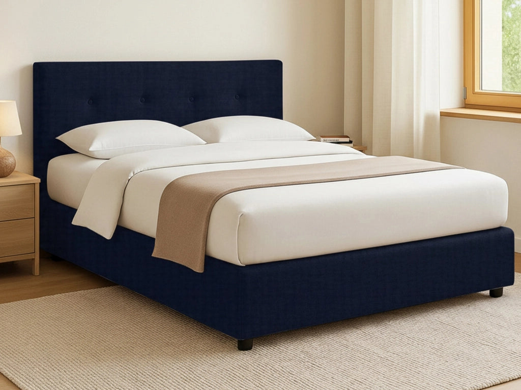 Bolton, Letto Piazza e Mezza Sfoderabile Made in Italy, Viola Scuro