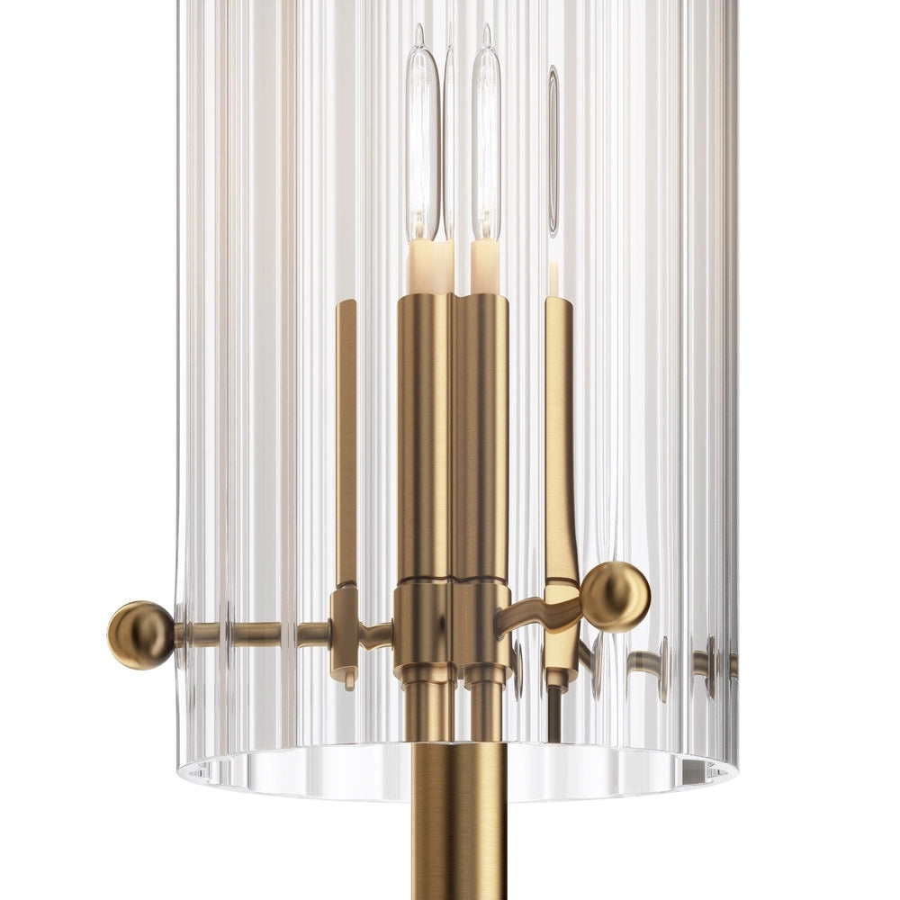 Applique Contemporanea Arco Metallo Ottone 1 Luce Diffusore In Vetro