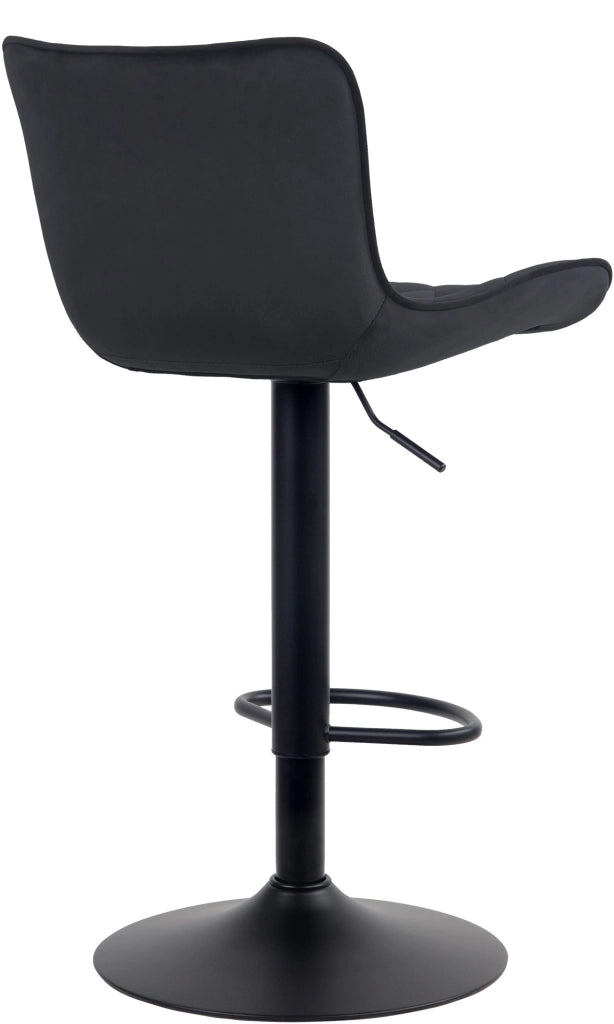 Sgabello Emma Bar Set di 2 nero,Velluto