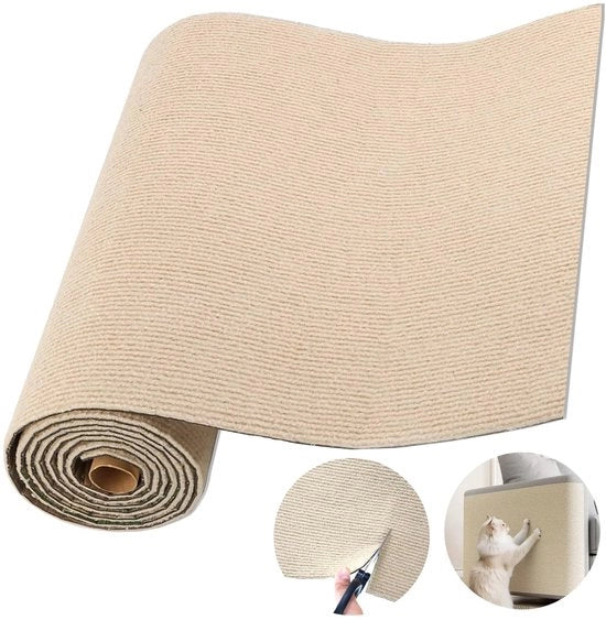 Protezione per gatti, 30x100 cm, protezione per gatti con adesivo, protezione per gatti, protezione contro graffi su divani, mobili, porte e pareti (khaki)