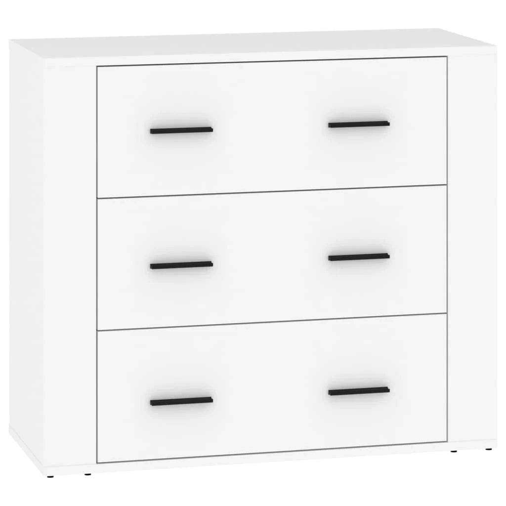 Credenza buffet cassettiera mobile contenitore organizer cucina soggiorno soggiorni 3 pz derivati ​​del legno bianco 02_0037012
