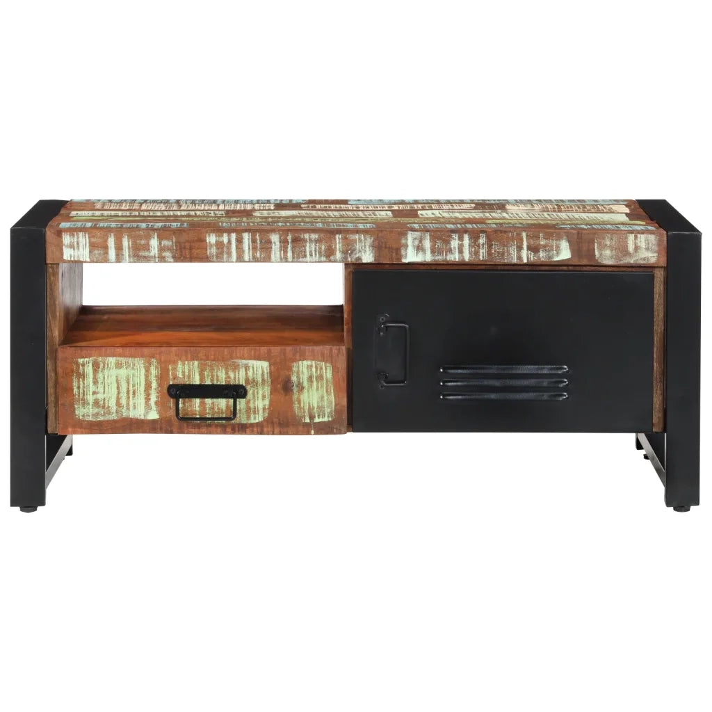 Tavolino da Salotto 100x50x41 cm in Legno Massello di Recupero 338221