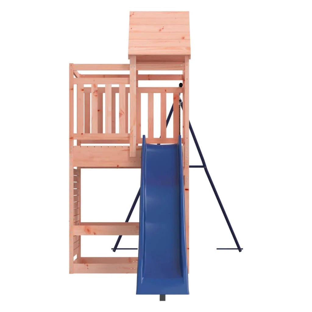 Area giochi all'aperto con altalene scivolo e robuste strutture per arrampicarsi  attrezzatura da gioco da giardino 454 x 199 x 249 cm legno massello di abete Douglas 02_0004931