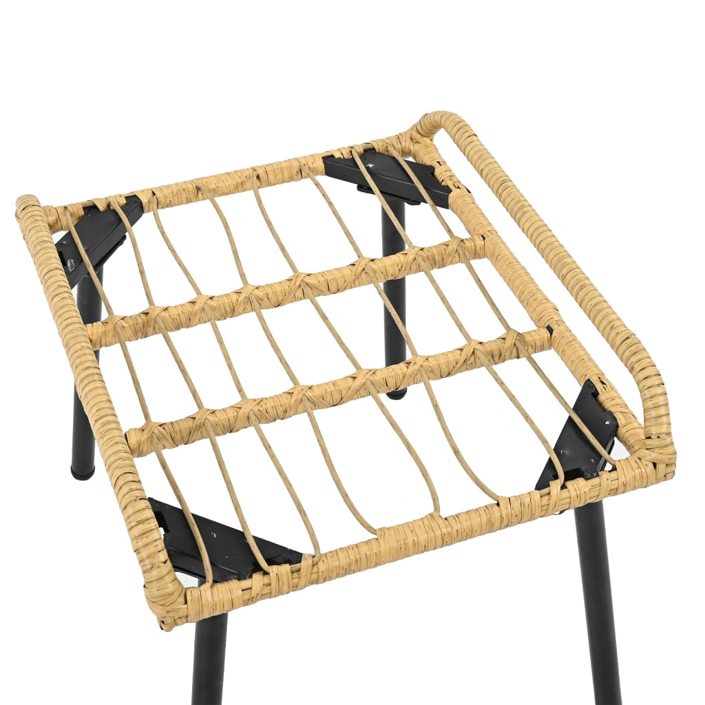 Set Giardino 5 Pezzi Divano Tavolo Sedie Polyrattan ¨C MINIMAL ¨C Naturale