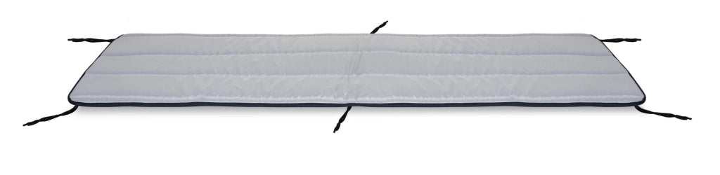 Cuscino per sdraio trapuntato in schiuma AIO FACTORY 165x50 cm, impermeabile, grigio scuro