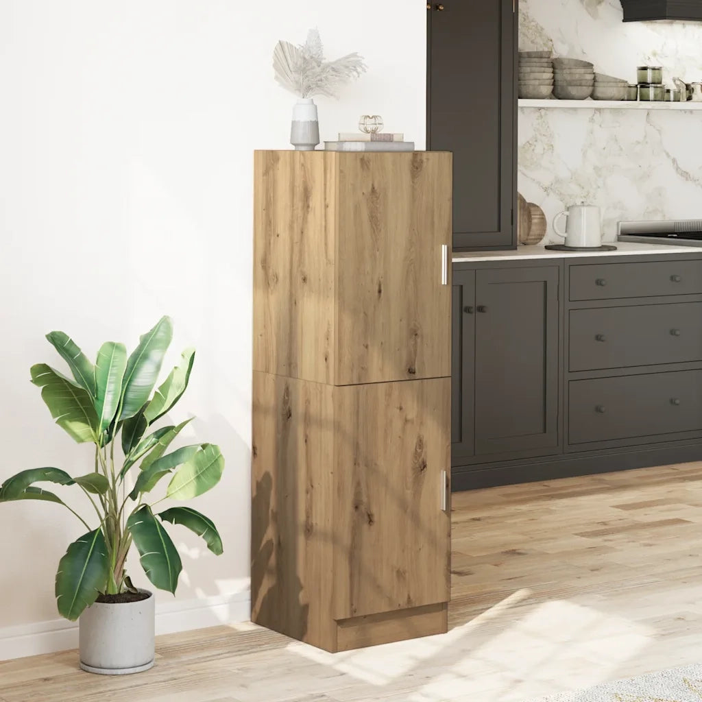 Armadietto Cucina Rovere Artigianale 38x41,5x131,5 cm in Legno