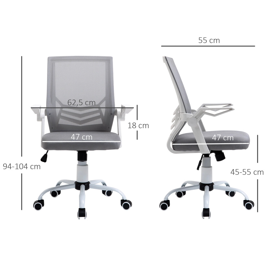 Sedia da Ufficio Ergonomic ¨C zephmum ¨C Grigio 62.5x55x94-104 cm