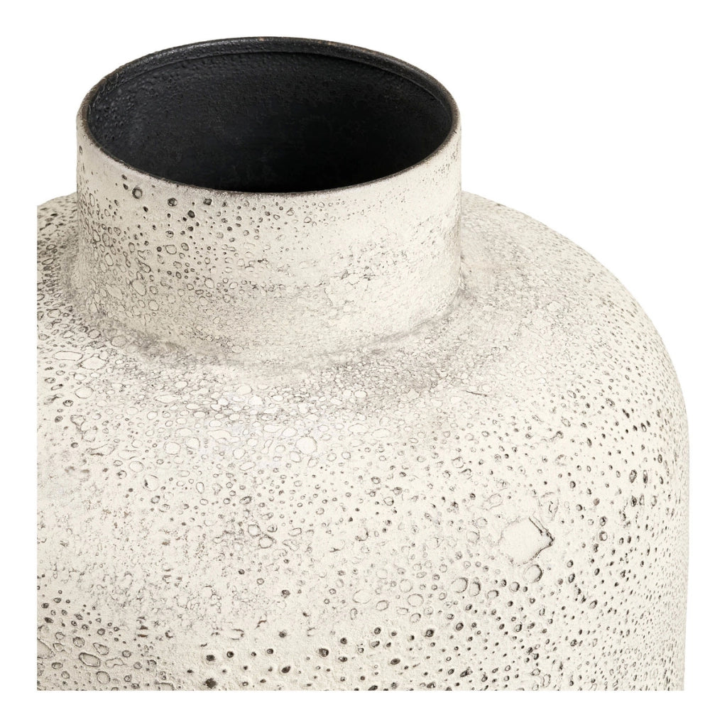 Vaso decorativo in metallo beige anticato House Nordic ø24x78,5 cm