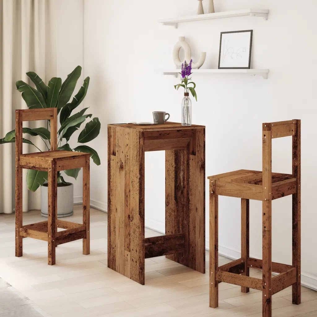 vidaXL Tavolo da Bar Legno Antico 51x50x103,5 cm in Legno Multistrato