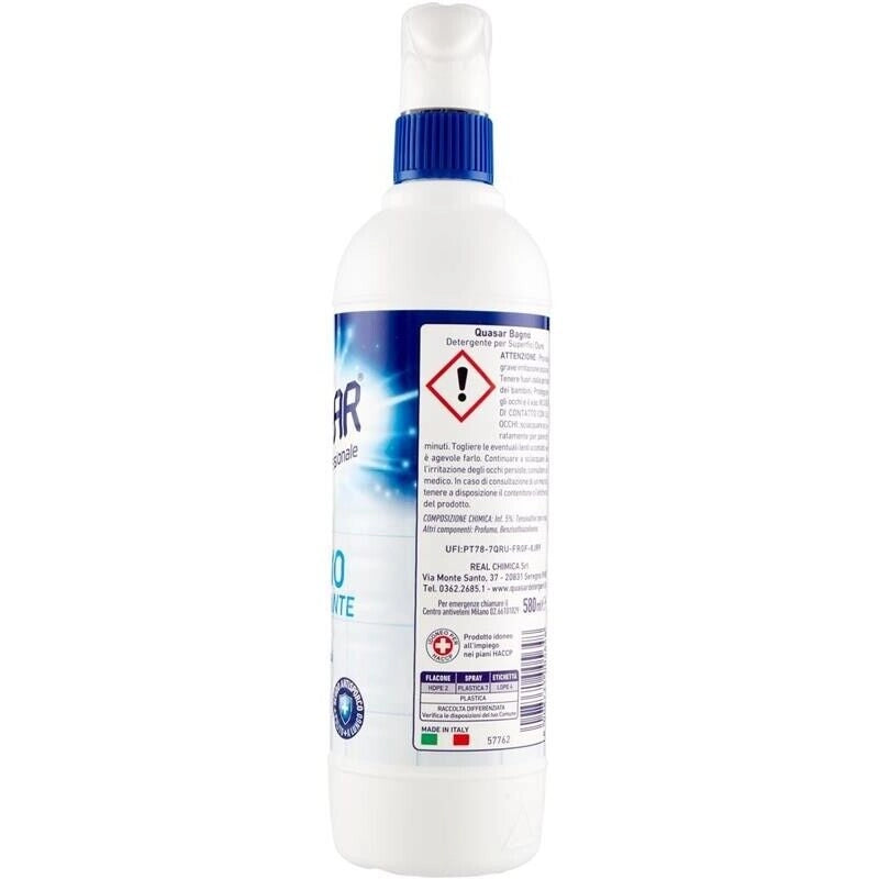 QUASAR SPRAY BAGNO IGIENIZZANTE 580 ML RIMUOVE RESIDUI DI SAPONE OKY