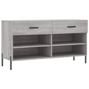 Panca Porta Scarpe | Scarpiera | Mobile per scarpe Grigio Sonoma 102x35x55 cm Legno Multistrato