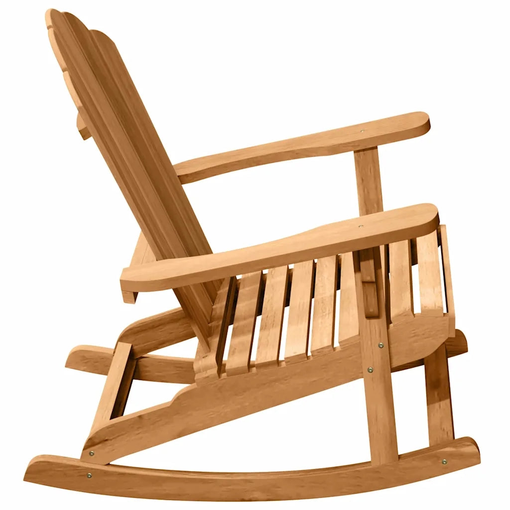 Poltrona a dondolo Adirondack 2 pz Marrone 3255795