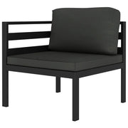 Set Divani da Giardino 8 pz con Cuscini in Alluminio Antracite 49234