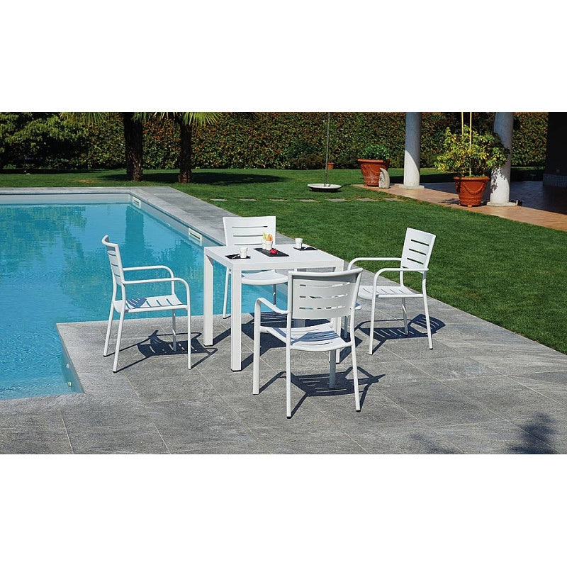 Tavolo San Vincenzo bianco 80x80 cm Moia