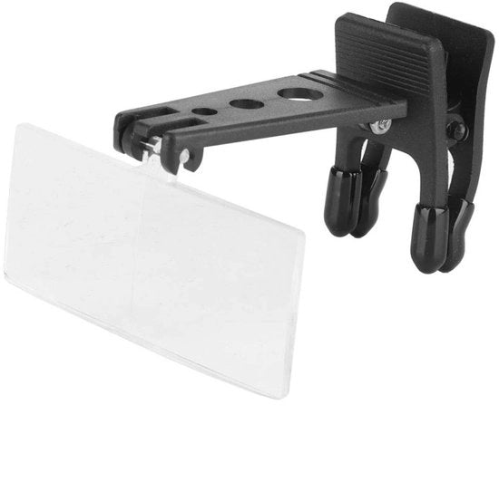 Verglassio Trifocale 1,5x/2,5x/3,5x - Verglassio per portatori di occhiali - Occhiali da lettura con mani libere - Leggero e confortevole - Distanza regolabile per ottimale distanza di visione - Lente di ingrandimento