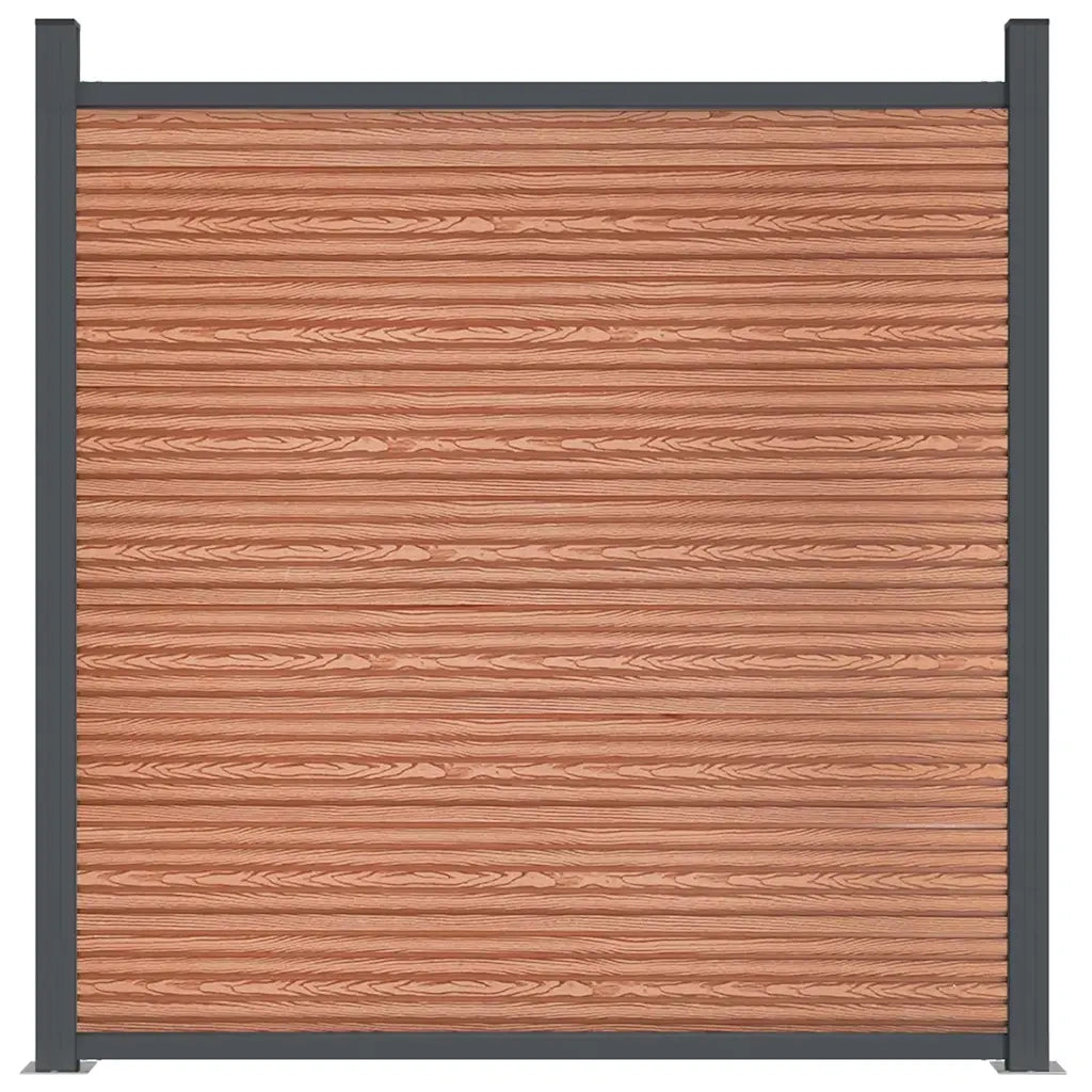 Pannello di Recinzione Marrone 699x186 cm in WPC