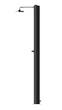 Doccia Solare da Giardino 28 L Soffione Eco Rain e Miscelatore Temporizzato Tevere TN Nero Opaco