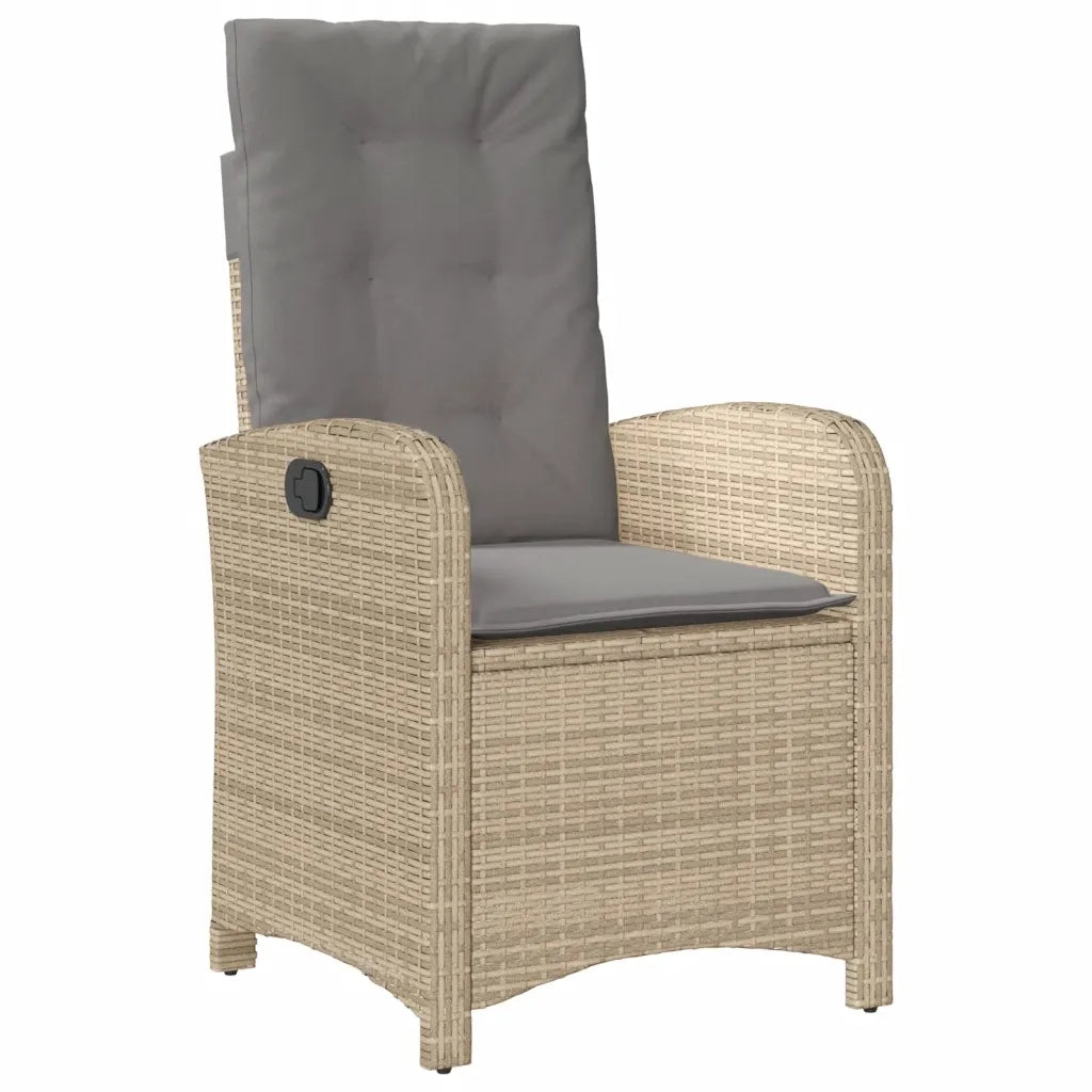 Set Pranzo da Giardino 5 pz con Cuscini Beige Misto Polyrattan 3212392