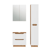 Vicco Set di mobili da bagno Rovere/bianco a strisce 3 parti