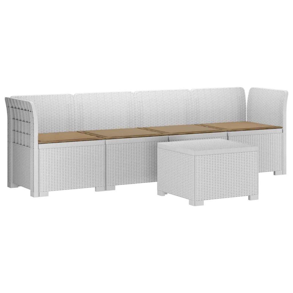 Divano da Giardino a 4 Posti con Cuscini in Stile Rattan PP 3443864